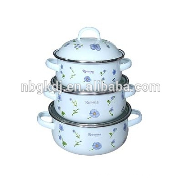 dandelion decals enamel cookware & casserole sets & partysu enamel cooking pot